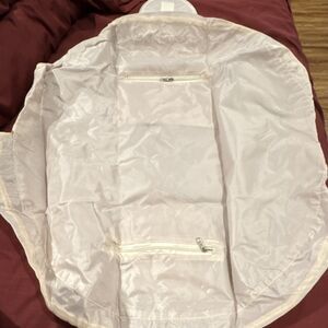 Beige Satin Drawstring makeup Bag,